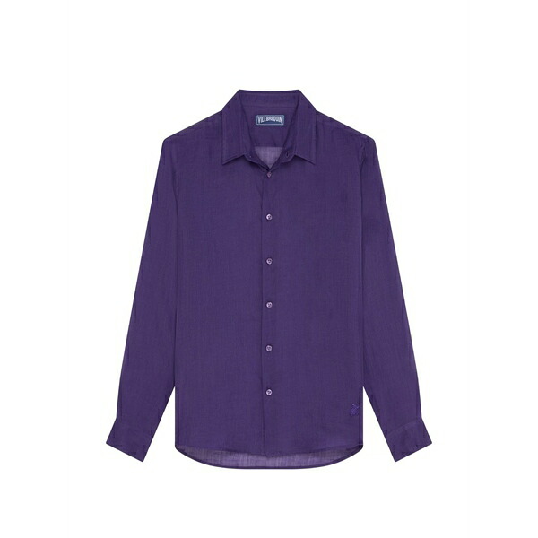 ヴィルブレクイン メンズ ティーシャツ トップス Embroidered long-sleeve shirt Purple