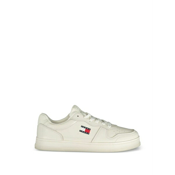トミー ヒルフィガー レディース スニーカー シューズ Logo-patch perforated sneakers Neutrals
