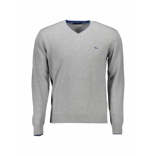 ハーモント \u0026 知恵袋 メンズ 編み物\u0026スウェーター アウター Embroidered-logo v-neck sweater Grey