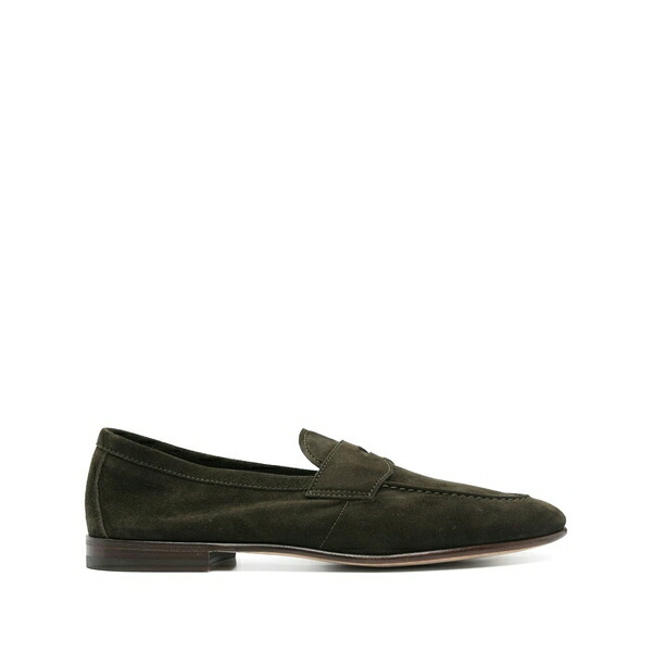 ヘンダーソン・ブラッコ メンズ スリッポン・ローファー シューズ Suede loafers Green