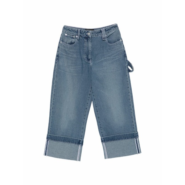 シモーネ・ロシャ レディース ジーンズズボン下 ボトムス Strap-ebellished jeans Blue