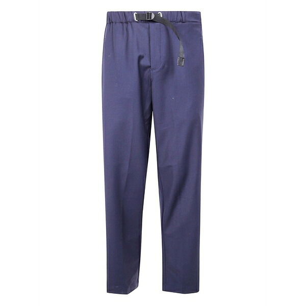 白いこと真砂 メンズ 心地好いズボン下 ボトムス Aldjustable-belt wool trousers Blue