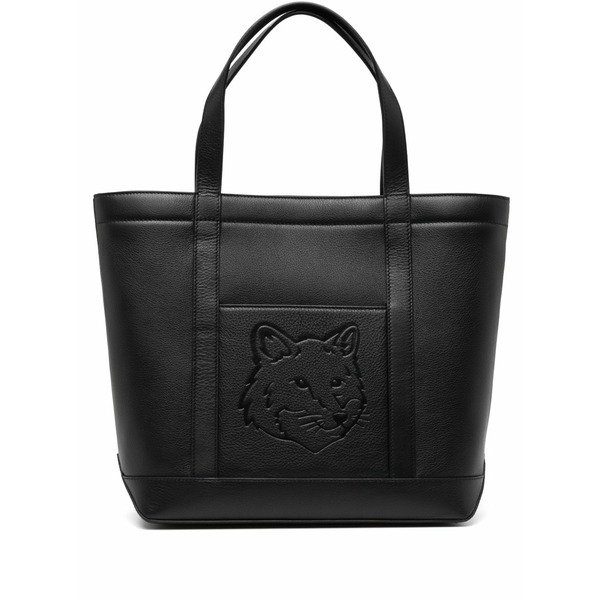 棲み家 稲荷 レディース トートバッグ 御徒面子 Medium fox head tote bag Black