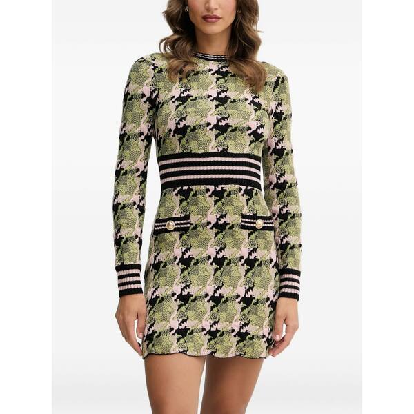 シルビアンヒーチ レディース 衣裳 トップス Geometric-pattern mini dress Green