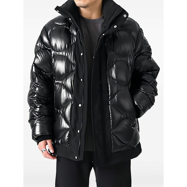 タトラス メンズ 上衣＆上衣 アウター Bubble-quilted padded jacket Black