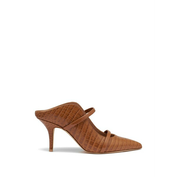 マローンスリアーズ レディース サンダル シューズ Maureen embossed leather mules Brown