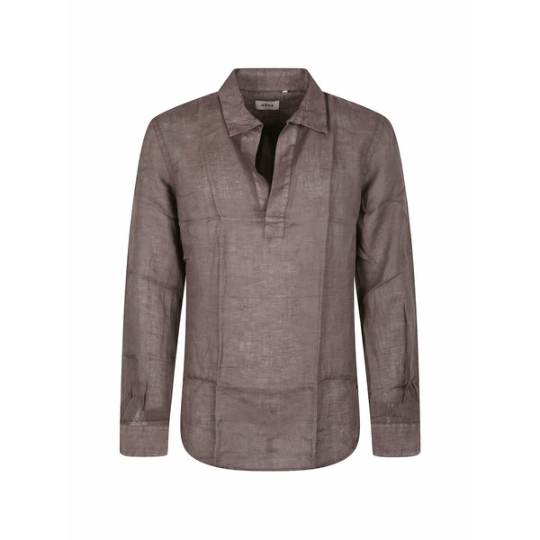 アルテア メンズ プルオーバー トップス Long-sleeve shirt Brown