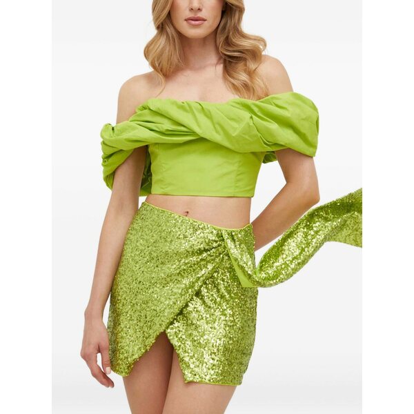 ピンコ レディース プルオーバー トップス Off-shoulder top Green