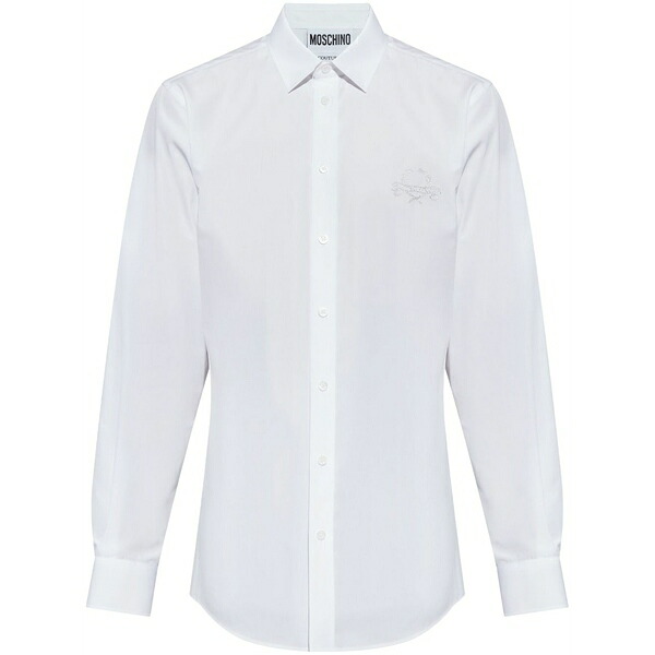 モスキーノ メンズ プルオーバー トップス Cotton shirt White