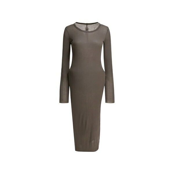 リックオウエンス レディース 衣裳 トップス Long-sleeve MIDI dress Grey