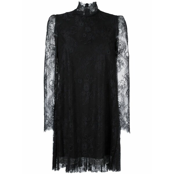 フィロソフィーデロレンゾセラフィーニ レディース 衣裳 トップス Lace overlay pleated back dress Black