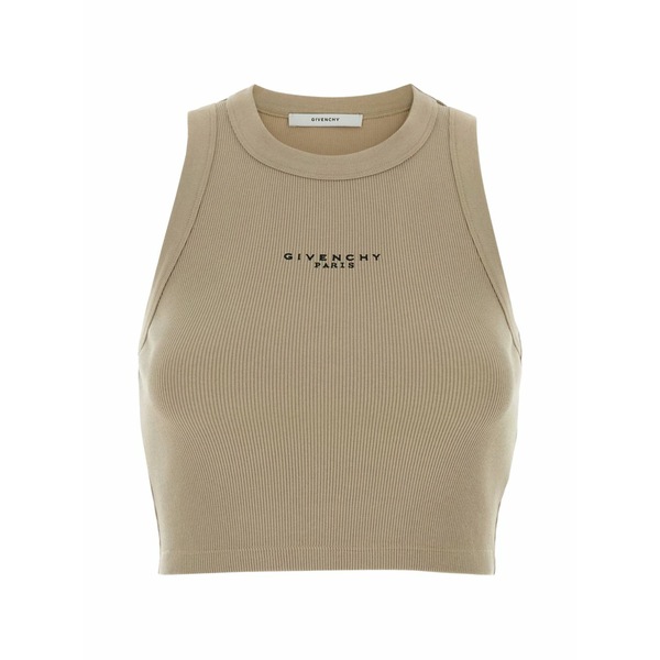 ジバンシー レディース カットソー トップス Cropped tank top Neutrals