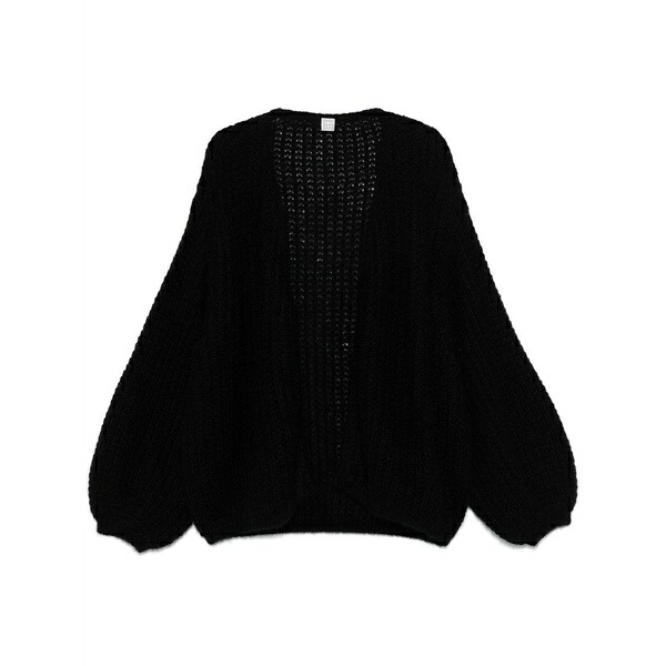 トーテム レディース ジレー アウター Puff-sleeve cardigan Black