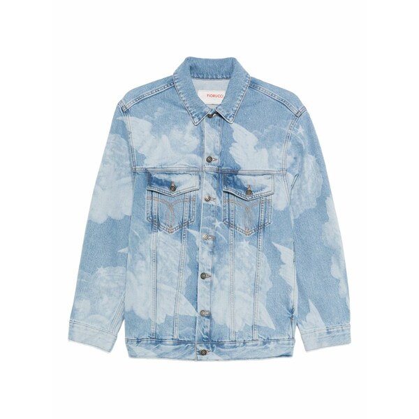 フィオルッチ レディース 上衣＆上衣 アウター Cloud-print denim jacket Blue