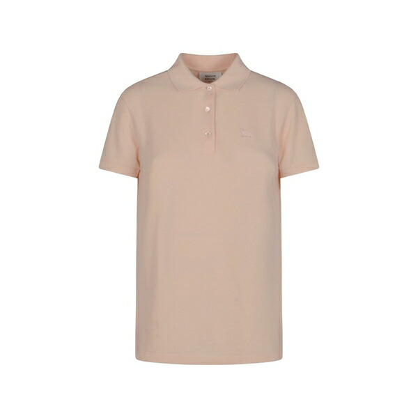 棲み家 狐狸 メンズ スポーツシャツ トップス Logo-embroidered polo shirt Pink