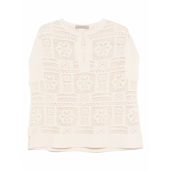 ディー・エクステリア レディース 編み物\u0026プルオーバー アウター Open-knit tank top Neutrals