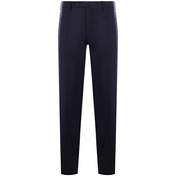 インコテックス メンズ 心地好いズボン下 ボトムス Virgin-wool tailored trousers Blue