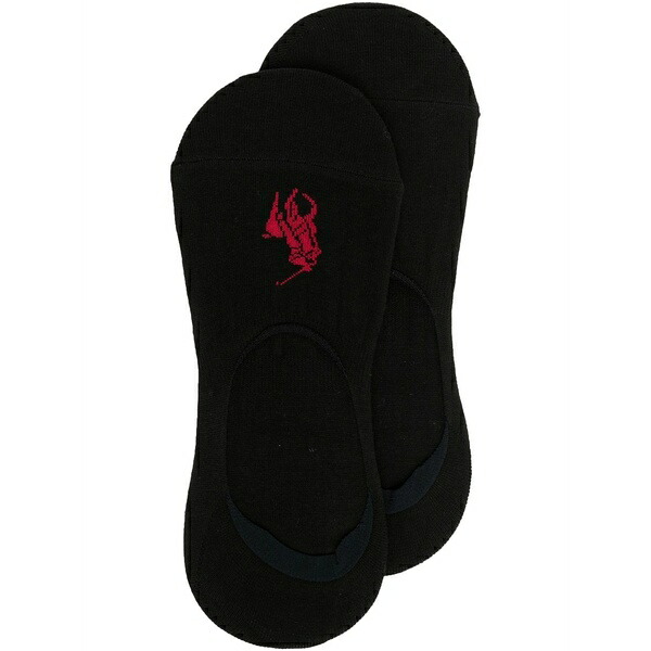 ラルフローレン メンズ ソックス アンダー御召しもの Logo-print 3 pack socks Black