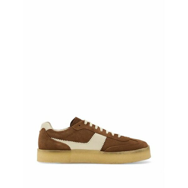 クラークス メンズ スニーカー シューズ Tor 80 jagged panel sneakers Brown