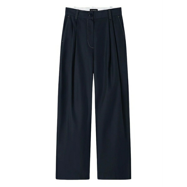 リーマシュー レディース 心地よいズボン下 ボトムス Pleat-detail trousers Blue