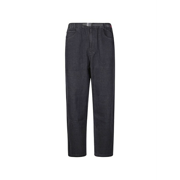 グラミチ メンズ ジーンズズボン下 ボトムス Belted trousers Black