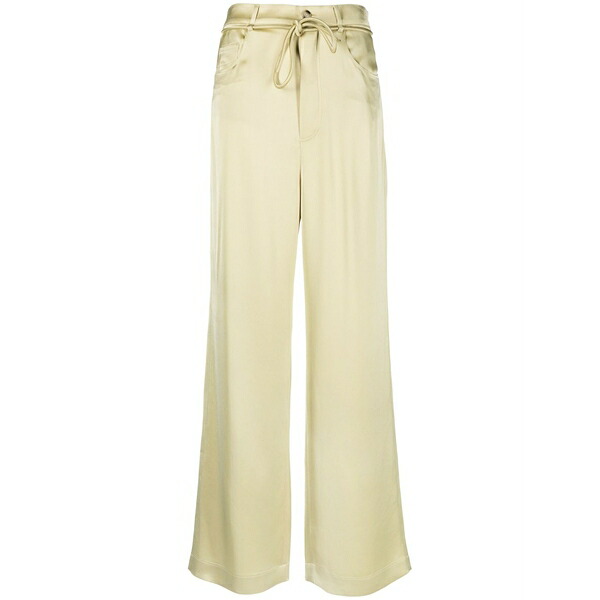 ナヌーシュカ レディース 心地よいズボン下 ボトムス Wide-leg satin trousers Green