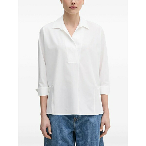 ジョセフリブコフ レディース シャツ トップス V-neck blouse White｜asty