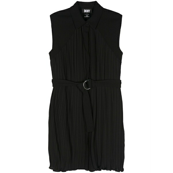 ダナ キャラン ニューヨーク州 レディース 衣裳 トップス Pleated MIDI shirt dress Black