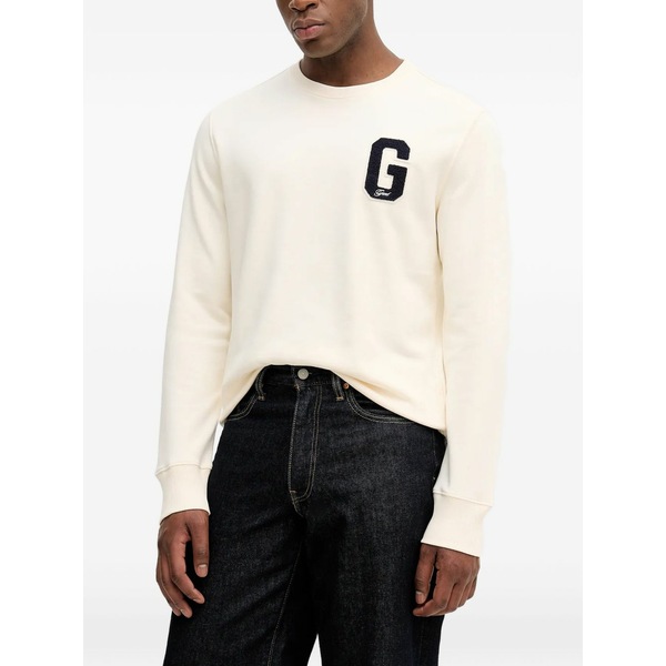 ガント メンズ パーカー・スウェットシャツ アウター Appliqu￡ sweater White