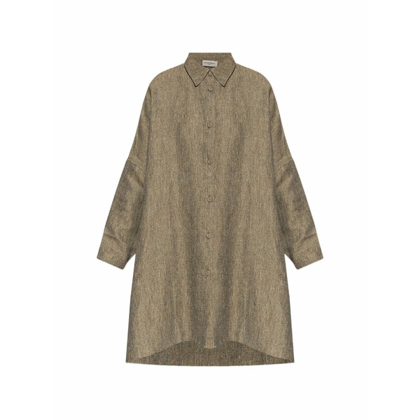 オフィシンジェネレール レディース ティーシャツ トップス Button-fastening linen shirt Neutrals