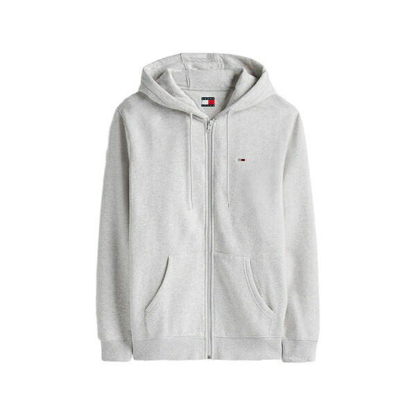 トミー ヒルフィガー メンズ パーカー・スウェットシャツ アウター Essential zip-up hoodie Grey