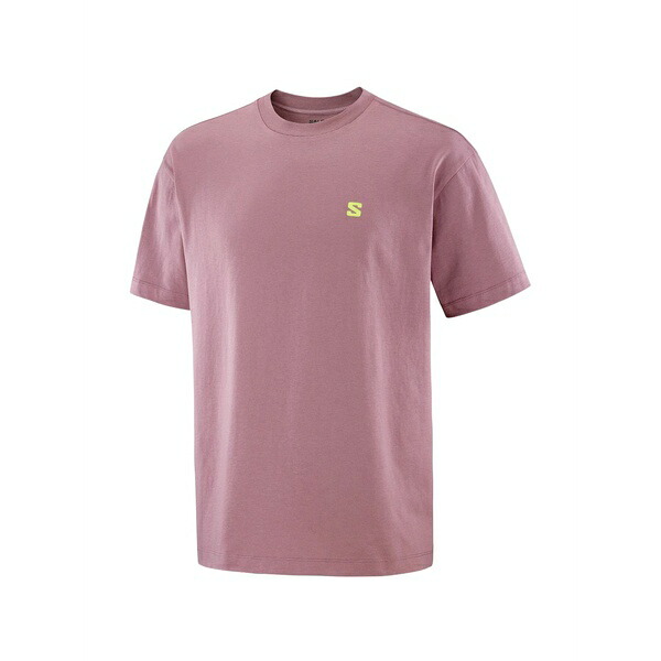 サロモン メンズ ティーシャツ トップス Logo-print t-shirt Pink
