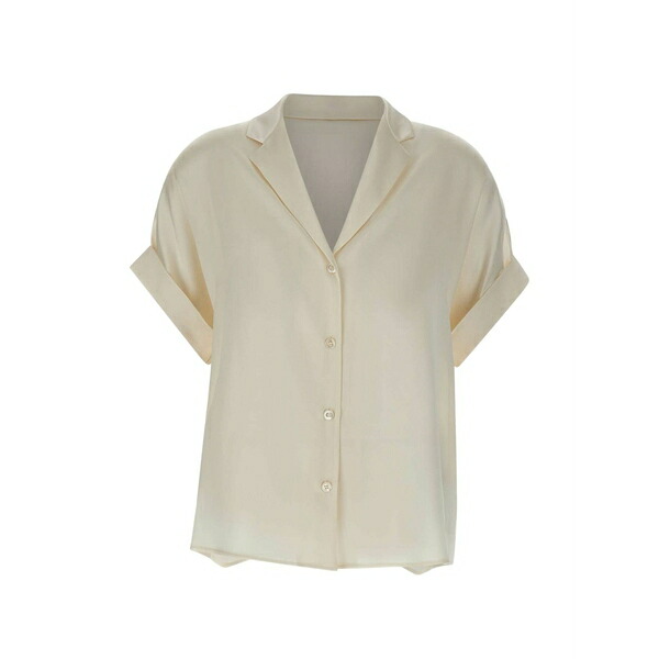 イレブンティ レディース プルオーバー トップス Turn-up short-sleeve shirt Neutrals