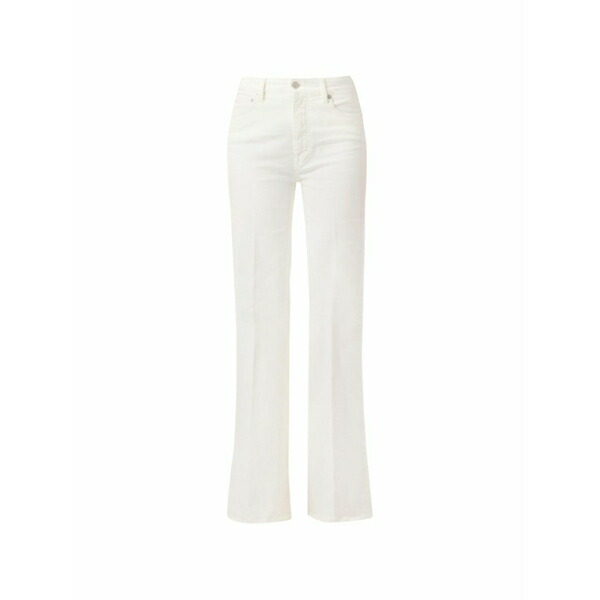 循環過程 レディース ジーンズズボン下 ボトムス Pressed-crease flared jeans White