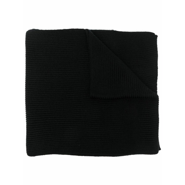 ラルフローレン メンズ 消音装置・袈裟・えり巻き 佩び物 Embroidered-logo wool scarf Black