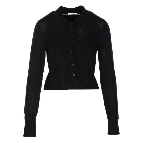 パトリツィア ペペ レディース ジレー アウター Button-front collar cardigan Black
