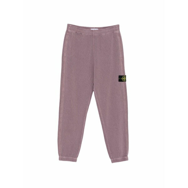 ストーンアイランド メンズ 心地よいズボン下 ボトムス Logo-patch track pants Purple