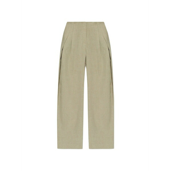 イロ レディース 心地よいズボン下 ボトムス Sonja pleated trousers Green