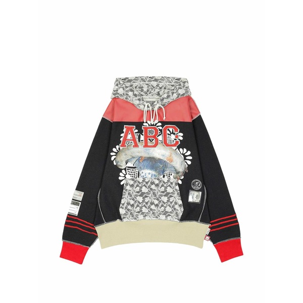 アドバイザリー ゲーム盤 クリスタルズ メンズ パーカー・スウェットシャツ アウター Appliqu￡d hoodie Black