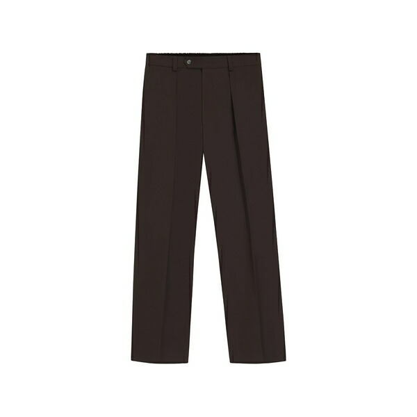 元締め メンズ 心地好いズボン下 ボトムス X beckham pleated trousers Brown