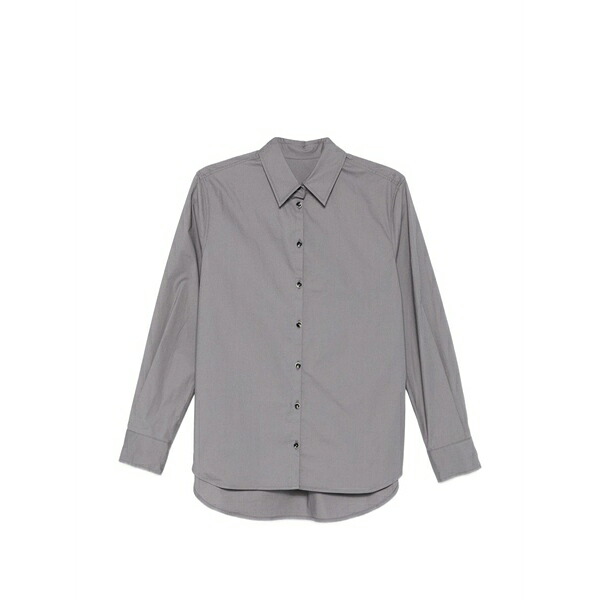 野球クラブ はたご屋 ザ 燕尾服 レディース プルオーバー トップス Alaska buttoned shirt Grey