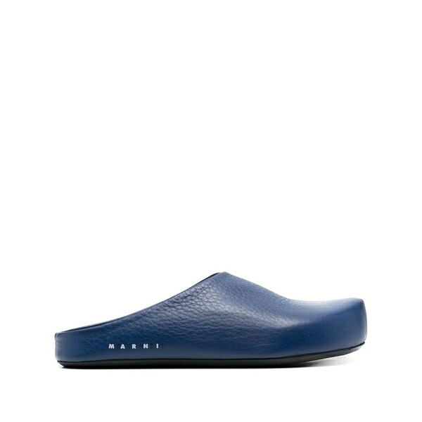 マルニ メンズ サンダル シューズ Textured-leather slippers  Blue