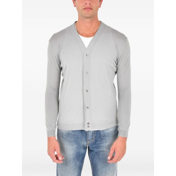 ロウブランド メンズ ジレー アウター Buttoned cardigan Grey