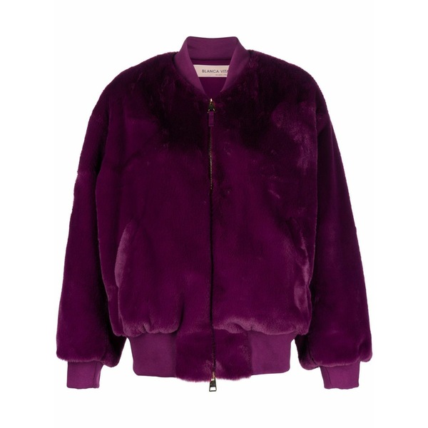 ブランカ ヴィータ レディース 上衣＆上衣 アウター Faux-fur bomber jacket Purple