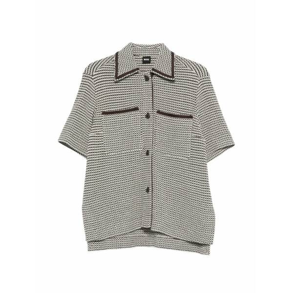 主任者 レディース プルオーバー トップス Textured short-sleeve shirt Neutrals