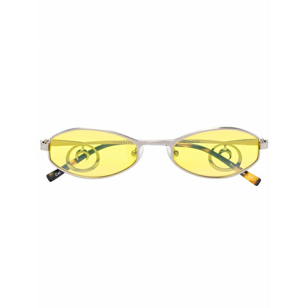 米国海兵隊員 独居室 レディース 黒眼鏡＆アイウェア 佩び物 X vuarnet swirl oval-frame sunglasses Yellow