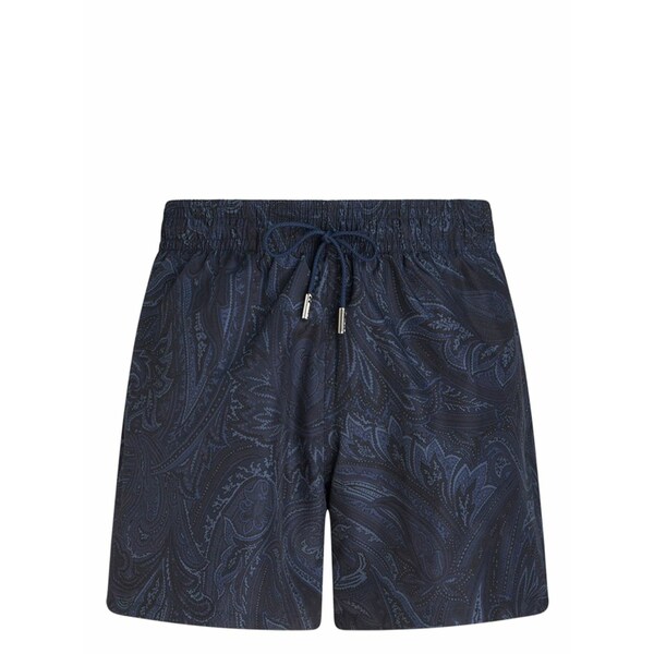 エトロ メンズ 心地好いズボン下 ボトムス Paisley-print swim shorts Blue