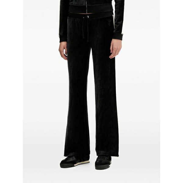 ジューシークチュール レディース 心地よいズボン下 ボトムス Side-stripe track pants Black