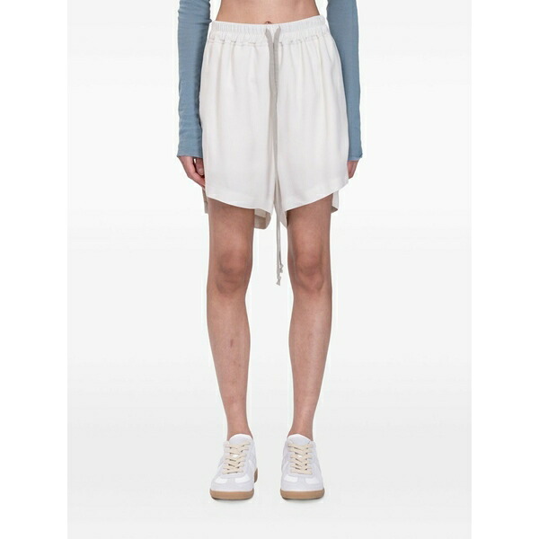 リックオウエンス レディース 心地よいズボン下 ボトムス Drawstring shorts White