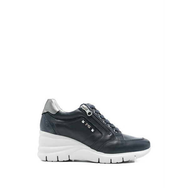 ネロ ジャルディーニ レディース スニーカー シューズ Zip leather sneakers Blue